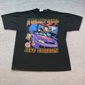 Competitors View Men's 1999 Jeff Gordon Superman NASCAR Graphic Tee Black XL